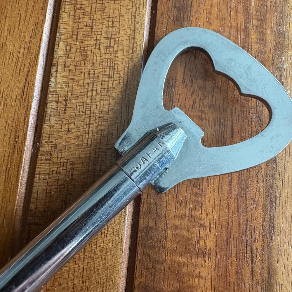 MCM Vintage Bartender Bar Utensils Floating Dice in Lucite Handles Bottle Opener